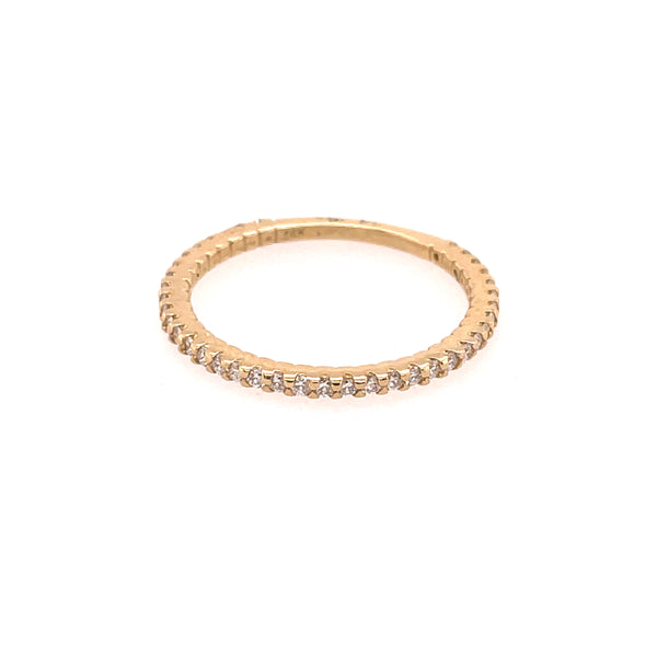 14kt Yellow Gold Diamond Stackable Wedding Band