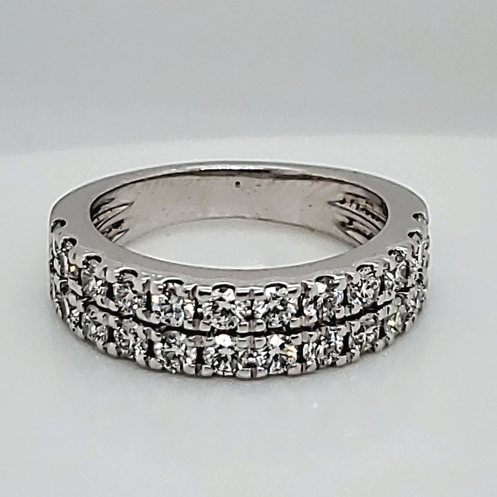 Heart On Fire Truly Classic Double Row Diamond Band