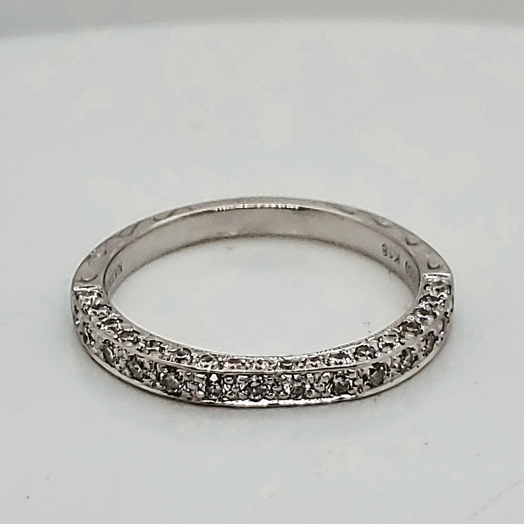 18kt White Gold and Diamond Natalie K Wedding Band