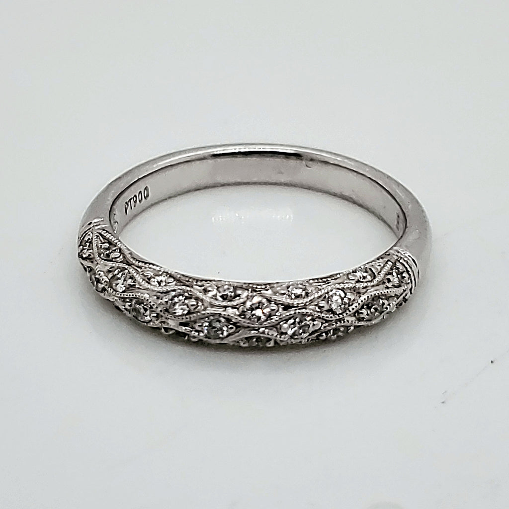 Platinum and Diamond Wedding Band