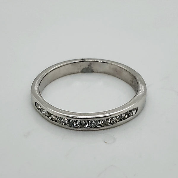 Platinum and Diamond Wedding Band