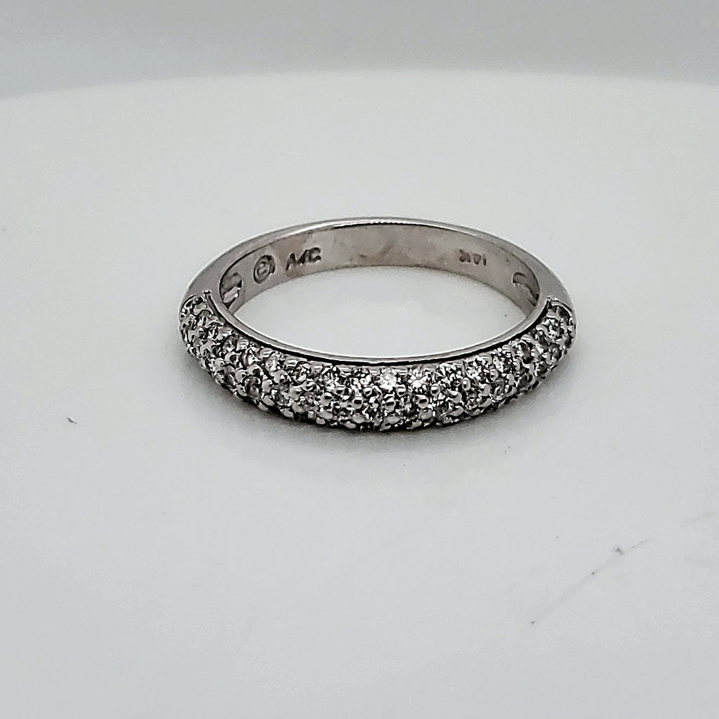 14kt Gold Pave Set Diamond Wedding Band