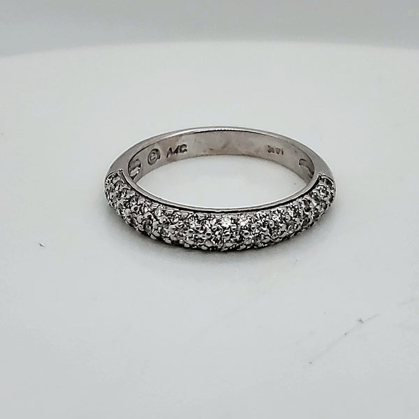 14kt Gold Pave Set Diamond Wedding Band