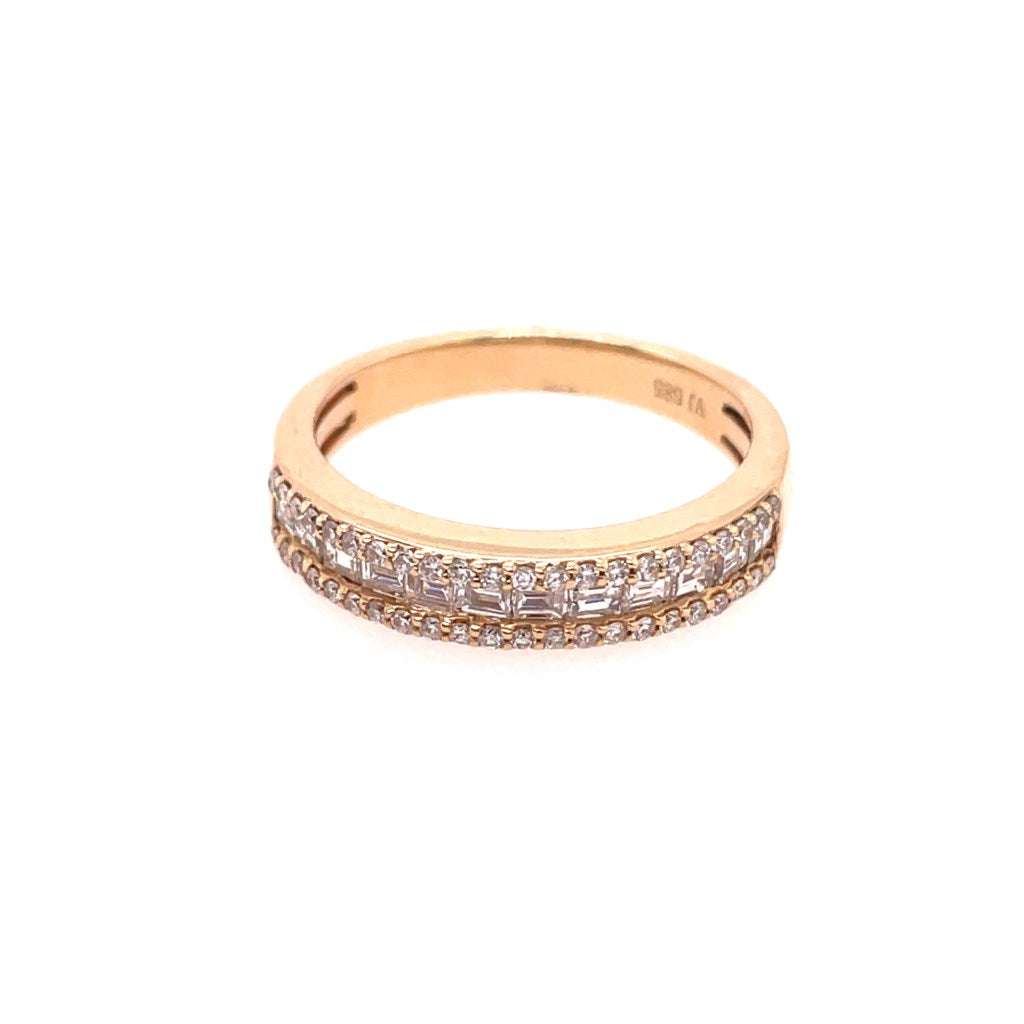 14kt Yellow Gold And Diamond Stackable Wedding Band