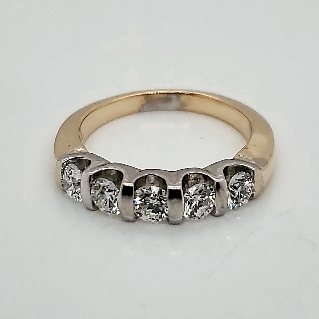 14kt Gold and Diamond Wedding Band