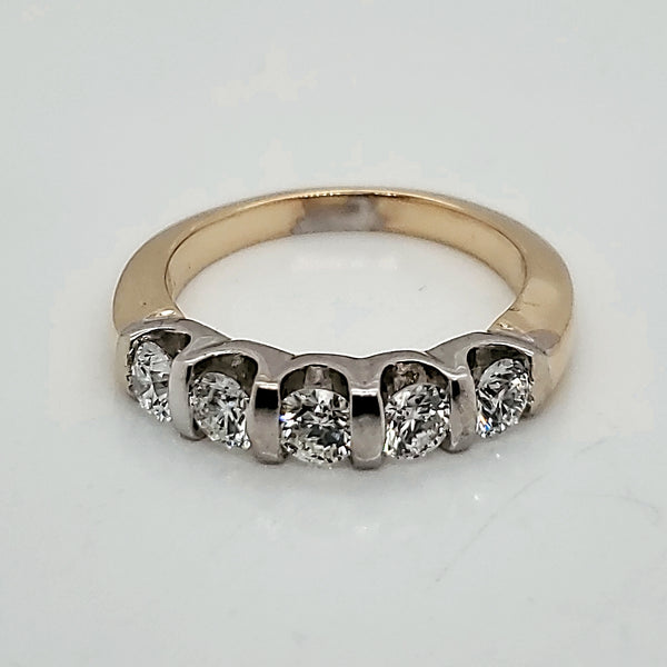 14kt Gold and Diamond Wedding Band