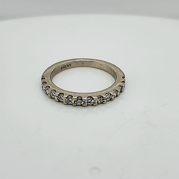 14kt White Gold and Diamond Wedding Band