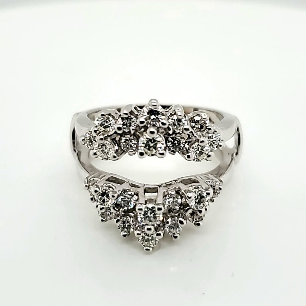 14kt White Gold and Diamond Ring Guard