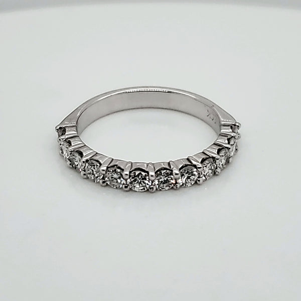 14kt White Gold Shared Prong Diamond Wedding Band