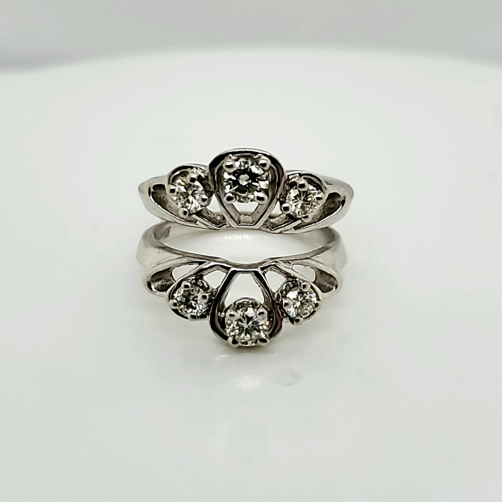 14kt White Gold and Diamond Ring Guard