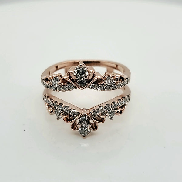 14kt Rose Gold and Diamond Ring Guard