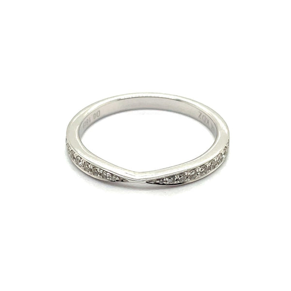 18kt white Gold Diamond Stackable Wedding Band