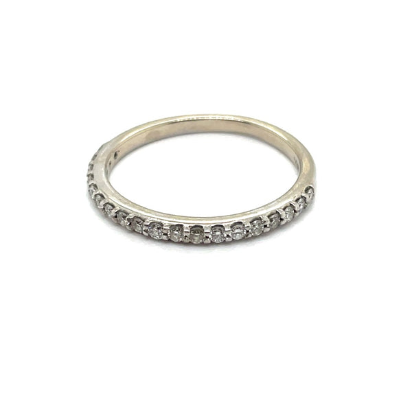 14kt White Gold 0.27Ctw Shared Prong Diamond Band