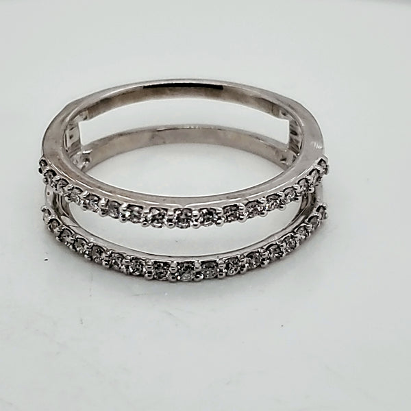 14kt White Gold and Diamond Ring Guard