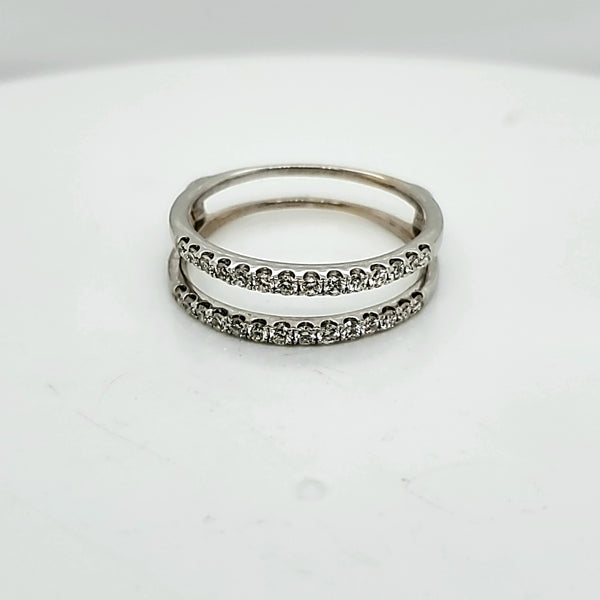 14kt White Gold and Diamond Ring Guard