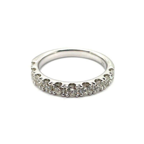 14kt White Gold 1.00Ctw Diamond Stackable Wedding Band