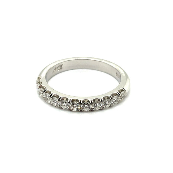 14kt White Gold 0.54Ctw Diamond Stackable Wedding Band