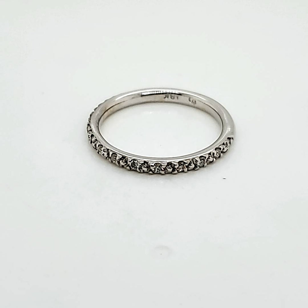 18Kt White Gold Diamond Stackable Wedding Band