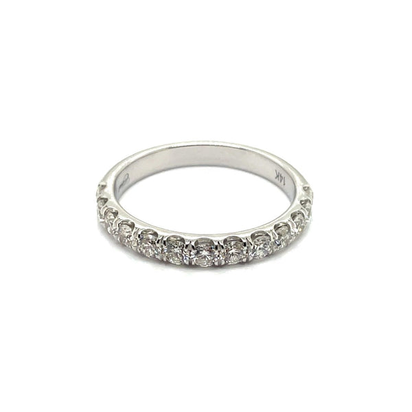 14Kt White Gold 0.72Ctw Diamond Stackable Wedding Band