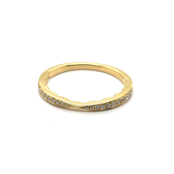 18kt Yellow Gold 0.15Ctw Diamond Stackable Wedding Band
