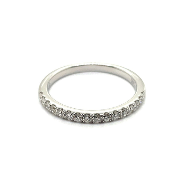 14Kt White Gold 0.27Ctw Diamond Stackable Wedding Band