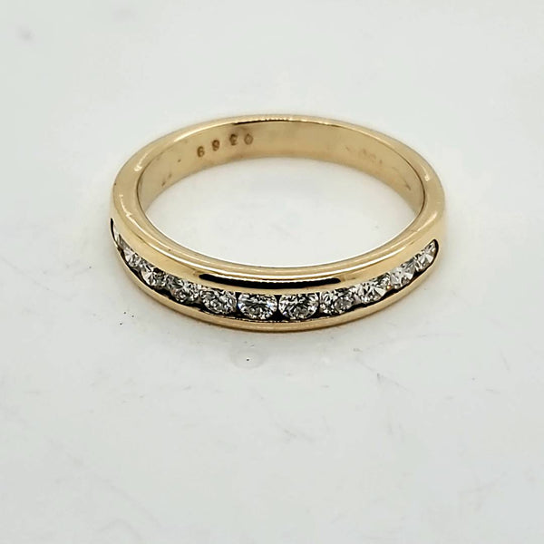18kt Yellow Gold and Diamond Channel Set Wedding Band