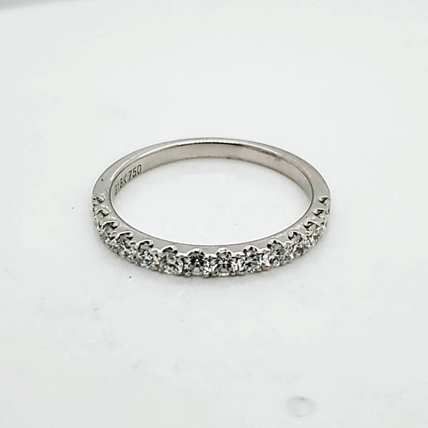18Kt White Gold Diamond Stackable Wedding Band