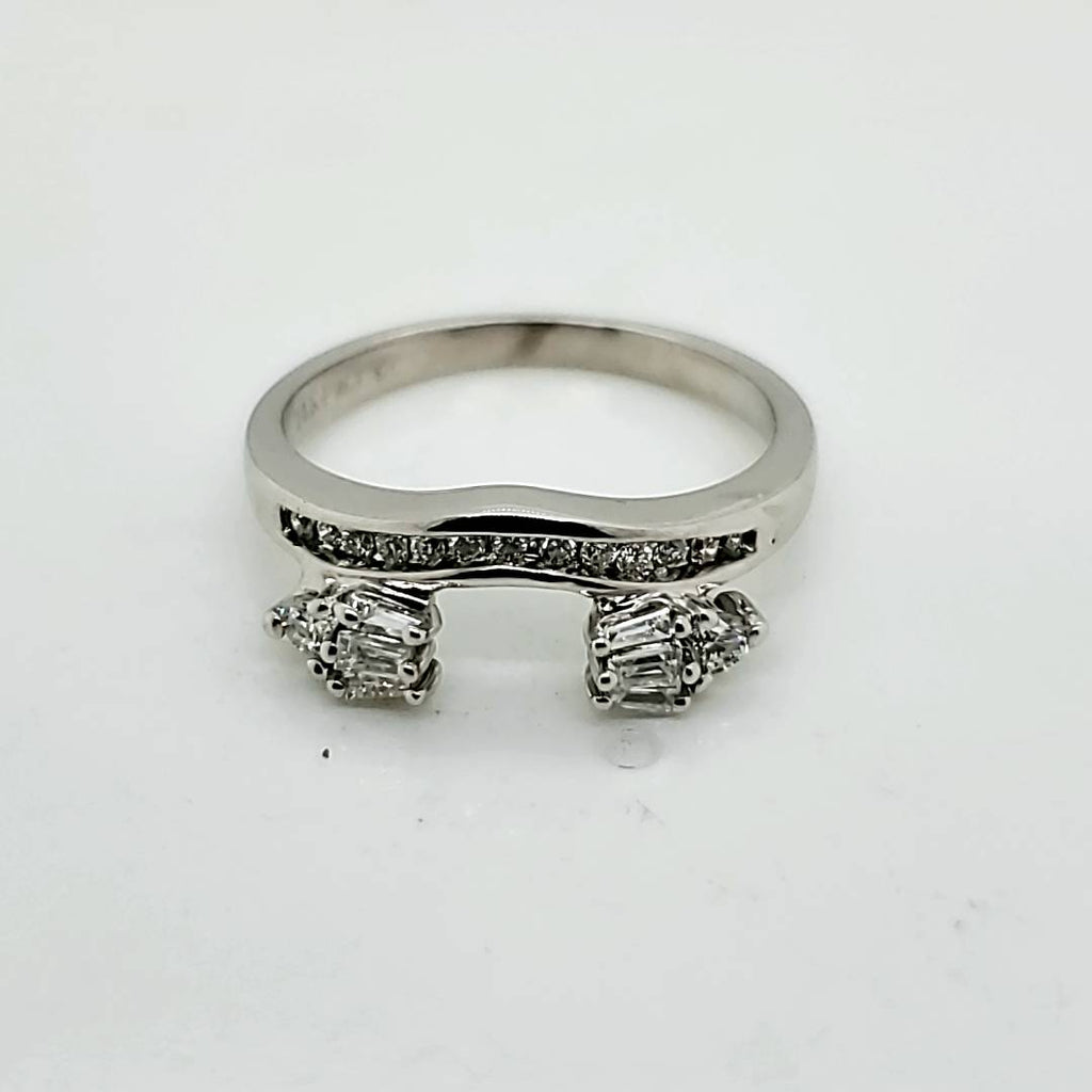 14kt White Gold and Diamond Ring Guard