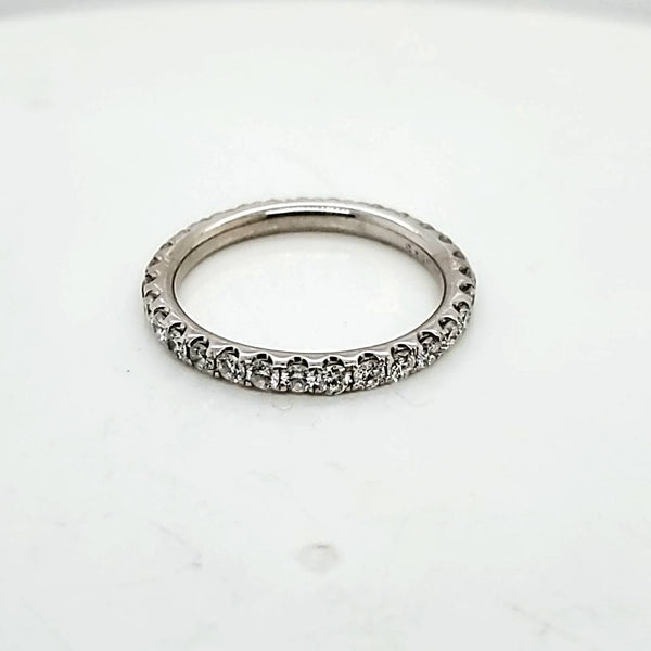 14kt White Gold and Diamond Eternity Wedding Band