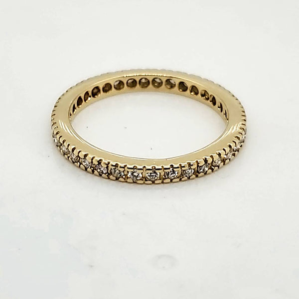 18kt Yellow Gold and Diamond Eternity Wedding Band