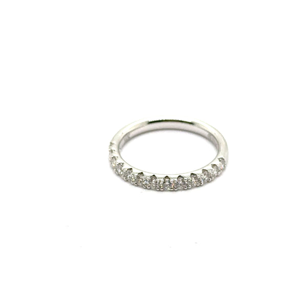 14kt White Gold Stackable Diamond Wedding Band By Fana