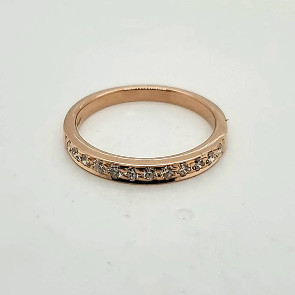 18kt Rose Gold and Diamond Wedding Band