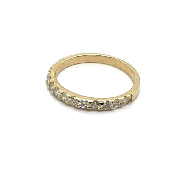 14kt Yellow Gold And Diamond Stackable Wedding Band