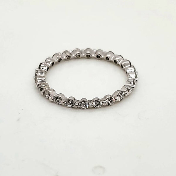 14kt White Gold Diamond Eternity Wedding Band