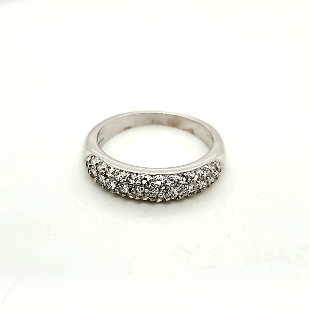 Platinum Pave Set Diamond Wedding Band