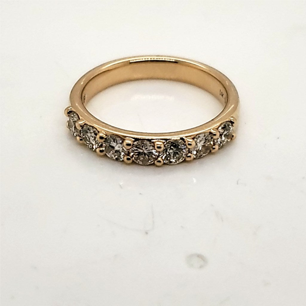 14kt Yellow Gold and Diamond Wedding Band