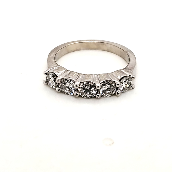 14kt White Gold and Diamond Wedding Band