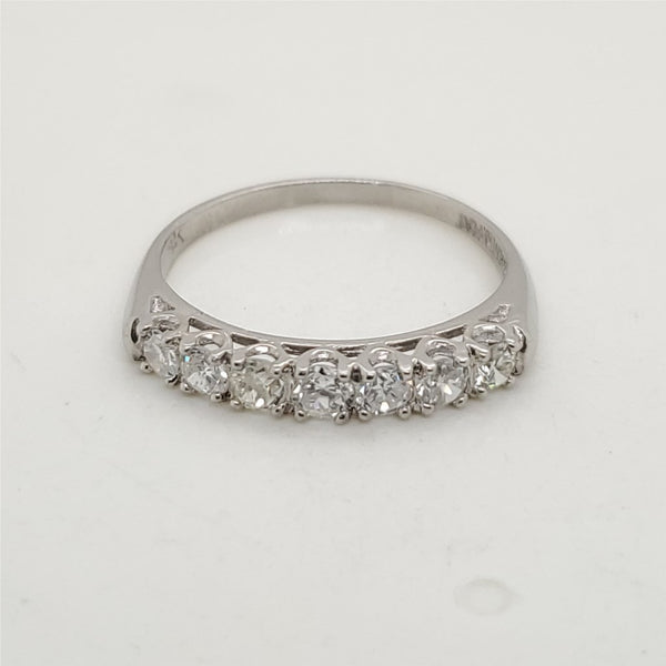 Vintage Platinum and Diamond Fishtail Band