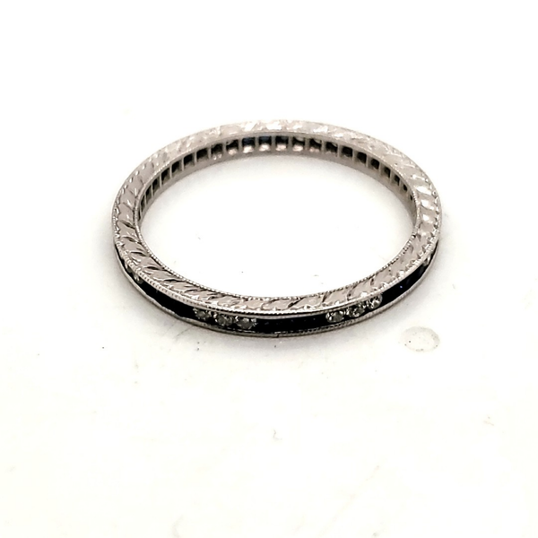 Platinum Diamond And Sapphire Eternity Band