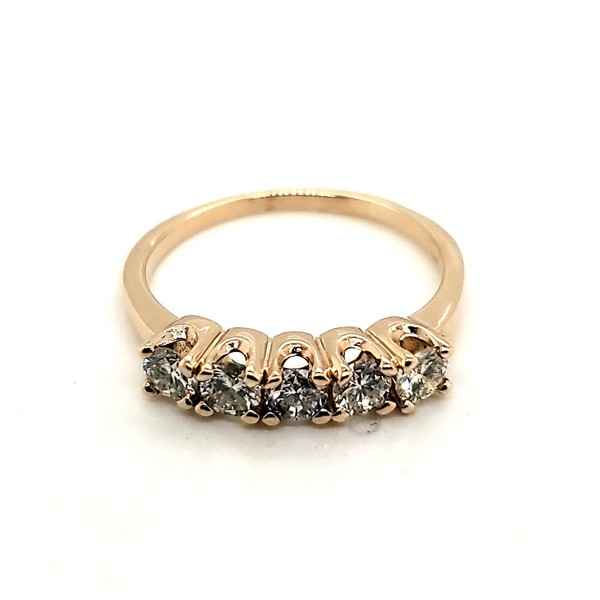 14kt Yellow Gold and Diamond Wedding Band