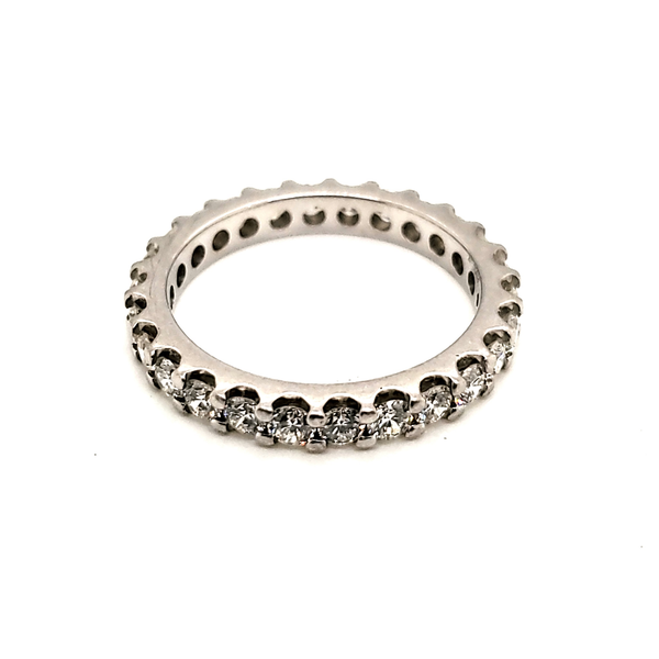 Platinum Shared Prong Diamond Eternity Wedding Band