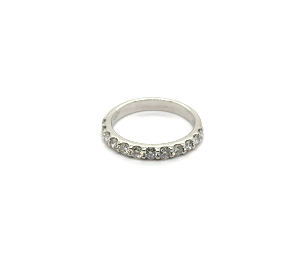 14kt White Gold 0.79Ctw Diamond Stackable Wedding Band