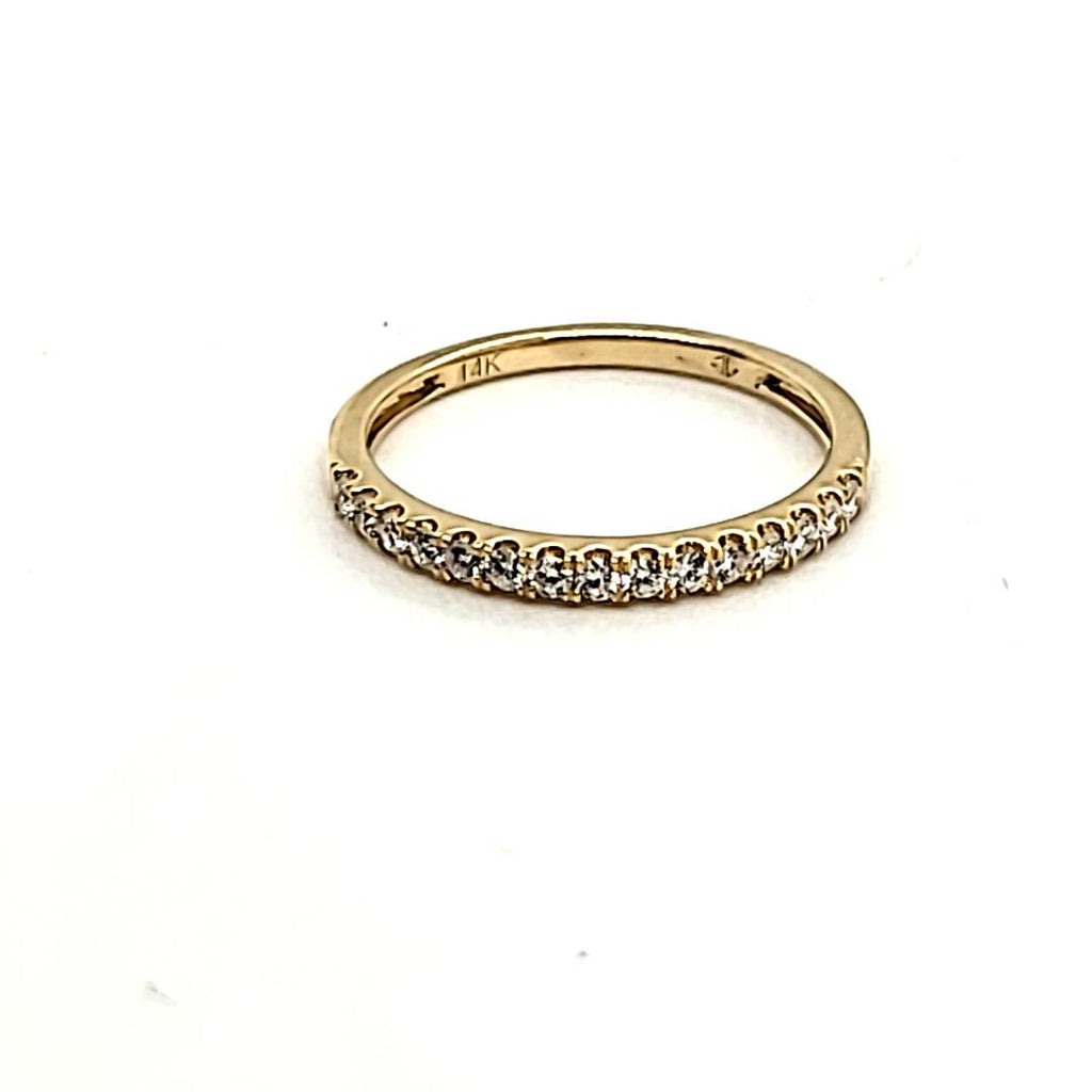 14kt Yellow Gold and Diamond Wedding Band