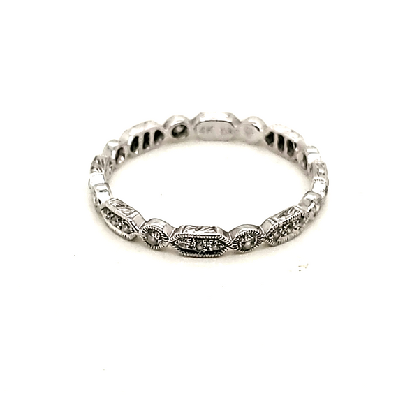 14kt White Gold and Diamond Eternity Wedding Band