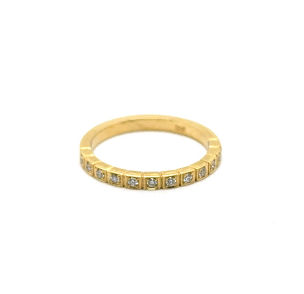 18kt Yellow Gold Stackable 0.15Ctw Diamond Wedding Band