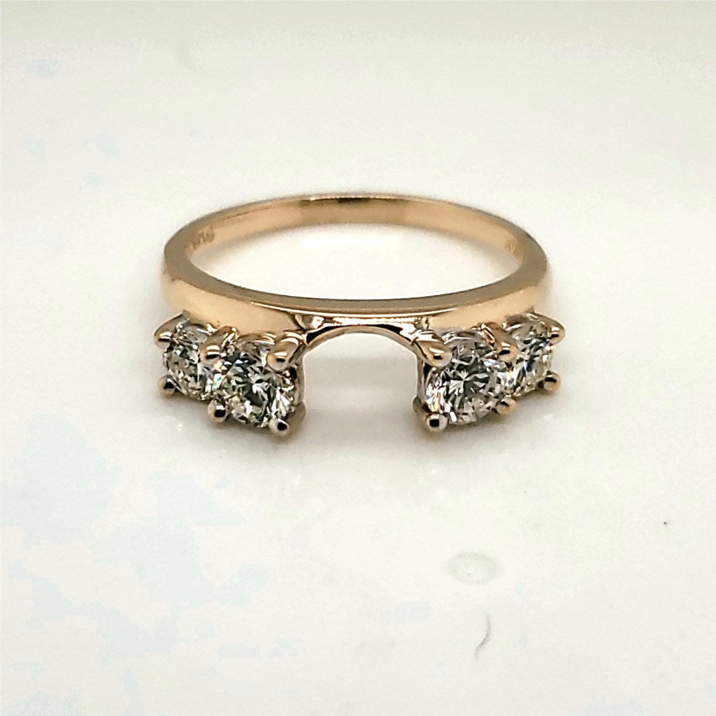 14kt Yellow Gold Diamond Ring Guard