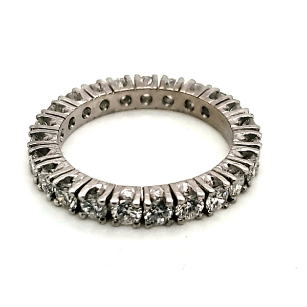 18kt White Gold and Diamond Eternity Wedding Band