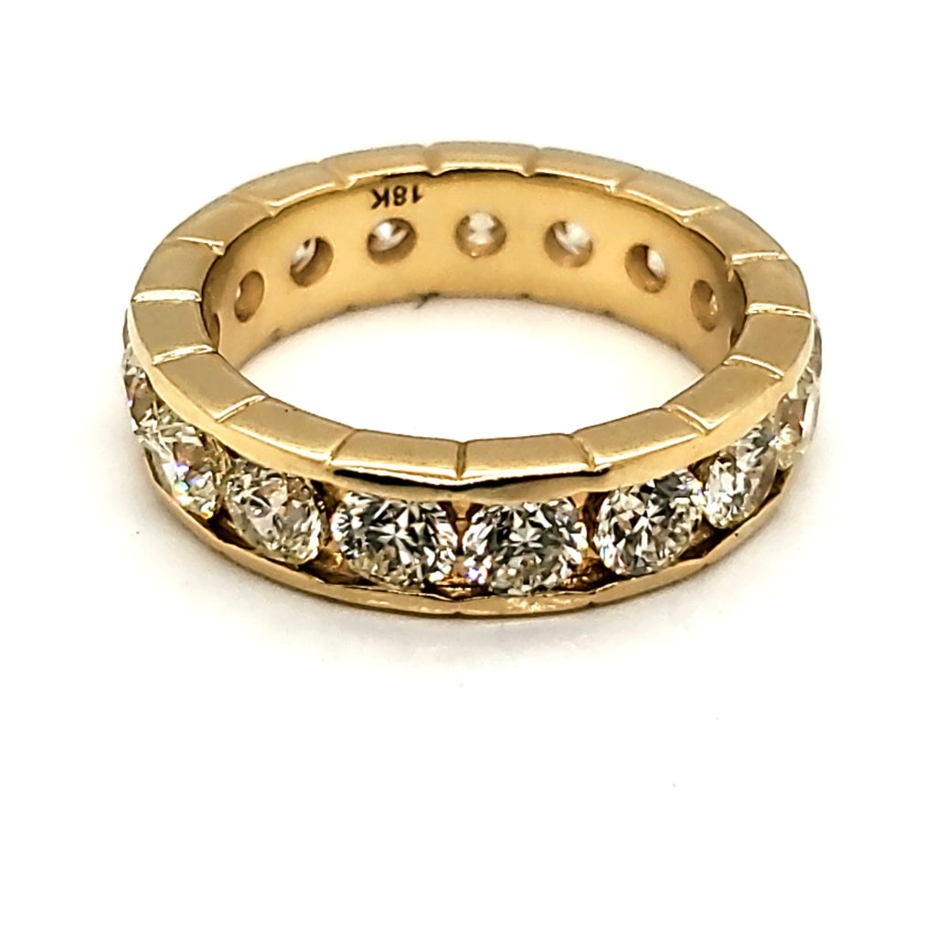 18kt Yellow Gold and Diamond Eternity Wedding Band