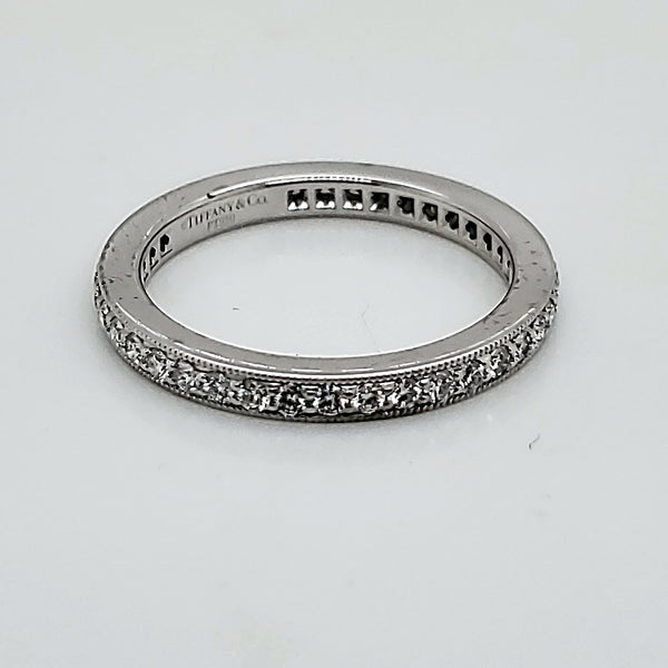 Tiffany & Co. Platinum and Diamond Eternity Style Wedding Band