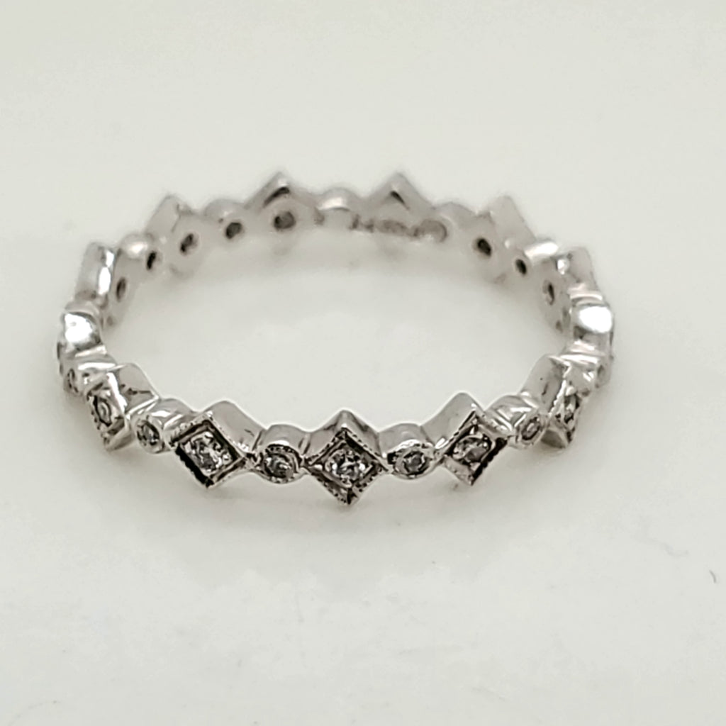 Cathy Waterman Platinum And Diamond Designer Band